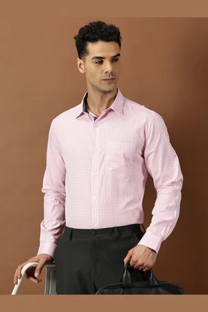 Invictus Men Original Gingham Checks Checked Cotton Formal Shirt