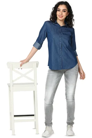 Miraan Cotton Denim Casual Shirt