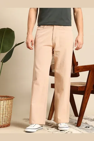 Mast & Harbour Men Pure Cotton Wide Leg Jeans