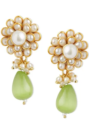 Binnis Wardrobe Green Contemporary Drop Earrings