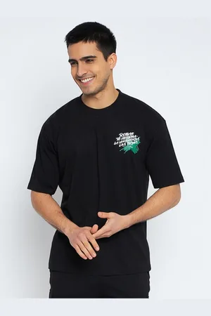 WILD WEST Men Solid Printed Pockets T-shirt