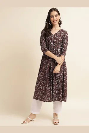 Fabclub Floral Printed Empire Anarkali Kurta