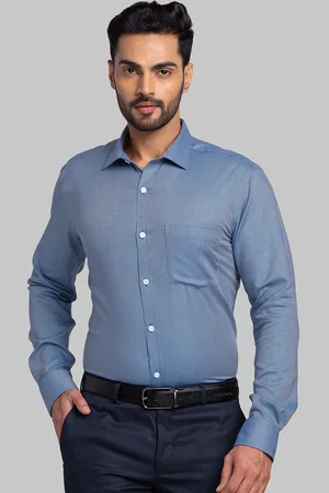 Park Avenue Men Slim Fit Opaque Textured Spread Collar Formal Shirt