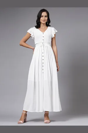 Aayu Flutter Sleeve Ruffled Maxi Dress