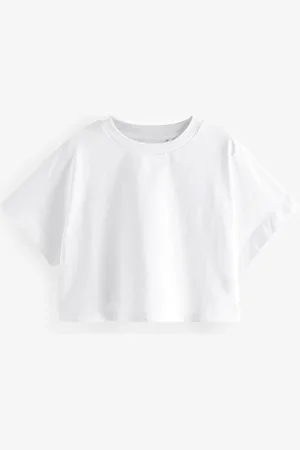 Next Girls Pure Cotton Boxy Extended Sleeves T-shirt
