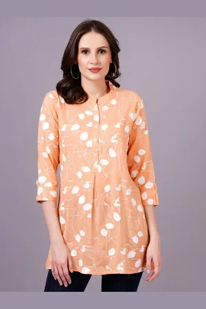 JC4U Women Printed Shirt Style Longline Casual Top