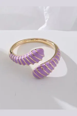 Salty Stone-Studded Adjustable Finger Ring