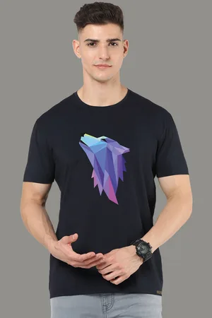 STELLERS Men Printed Extended Sleeves Applique T-shirt