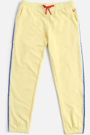 Allen Solly Girls Contrasting Side Panel Detail Mid Rise Regular Fit Casual Joggers