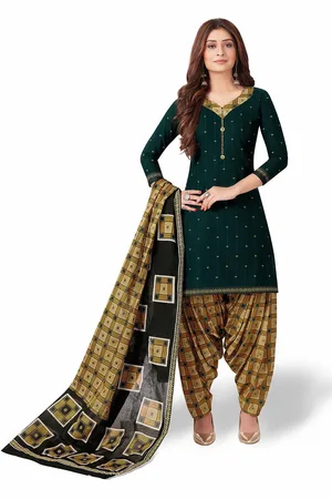 Miraan Geometric Printed Pure Cotton Unstitched Dress Material