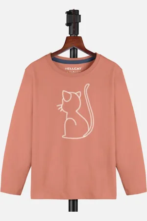 HELLCAT Girls Graphic Printed Round Neck T-shirt