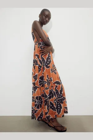 H&M Printed Long Strappy Dress