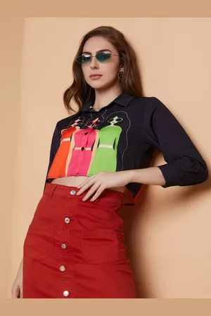 SHOWOFF Women Relaxed Boxy Opaque Casual Shirt