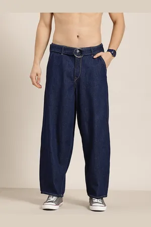 HERE&NOW Men Relaxed Baggy Fit Pure Cotton Jeans