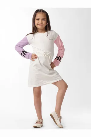 KATE & OSCAR Girls Fit & Flare Round Neck Dress