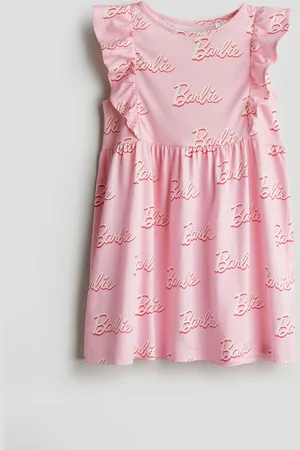 H&M Girls Flounce-Trimmed Jersey Dress