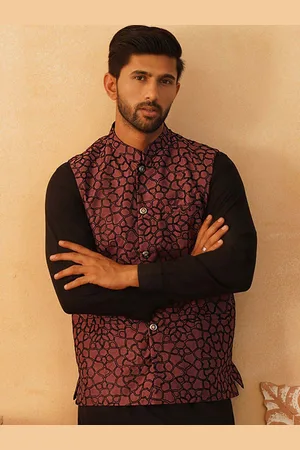 Jompers Men Embroidered Nehru Jacket