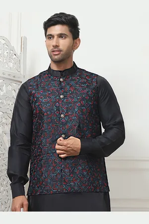 Jompers Men Embroidered Nehru Jacket