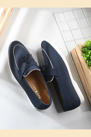 Mast & Harbour Men Blue Lightweight Slip-On Loafers