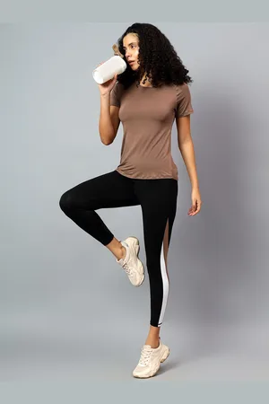 Fitkin Womens Brown Ecofriendly Super Soft Active T-shirt