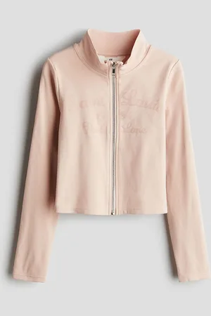 H&M Girls Motif-Detail Zip-Through Cardigan