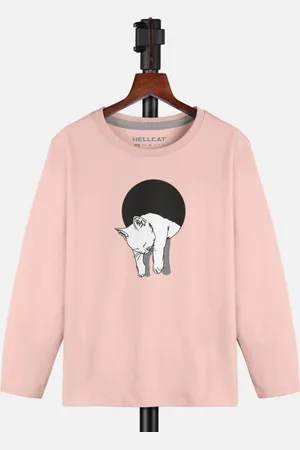 HELLCAT Girls Graphic Printed Round Neck T-shirt