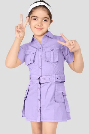 naughty ninos Girls Pure Cotton Shirt Dress