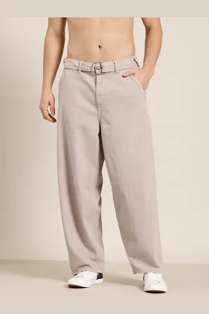 HERE&NOW Men Relaxed Baggy Fit Pure Cotton Jeans