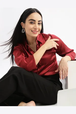 SHOWOFF Women Standard Slim Fit Opaque Casual Shirt