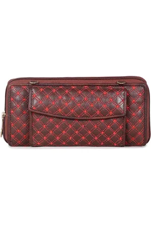 THE CLOWNFISH Emerald Women Geometric Quilted Zip Around Wallet