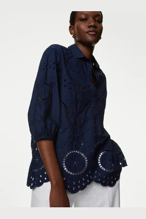 Marks & Spencer Cotton Shirt Style Top