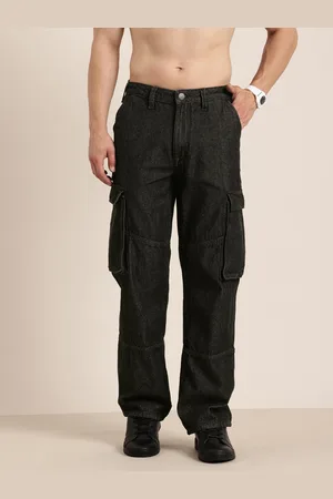 HERE&NOW Men Pure Cotton Relaxed Fit Cargo Jeans