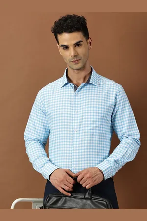 Invictus Men Gingham Checks Formal Shirt