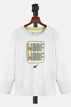 HELLCAT Girls Typography Printed Round Neck T-shirt
