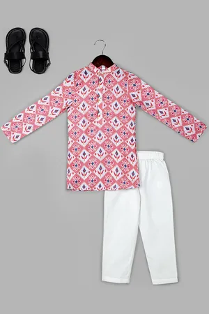 naughty ninos Boys Ethnic Motifs Printed Regular Kurta with Pyjamas