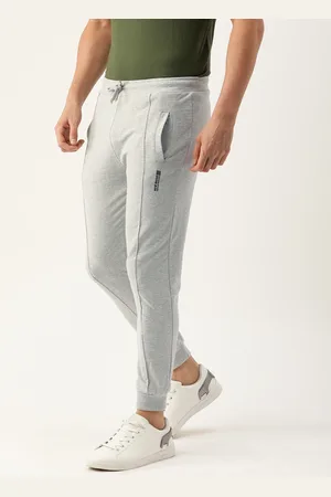 The Indian Garage Co Men Grey Melange Solid Joggers