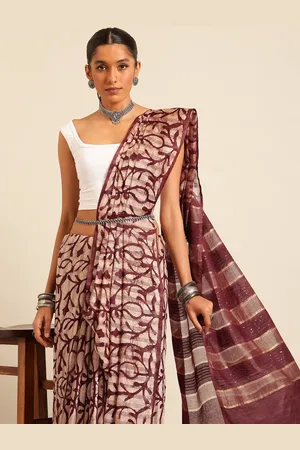 Taavi Batik Handloom Block Print Saree