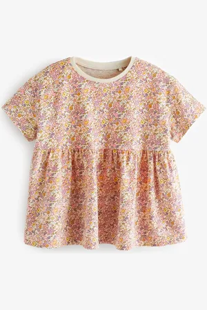 Next Infants Girl Floral Print Pure Cotton Peplum Top