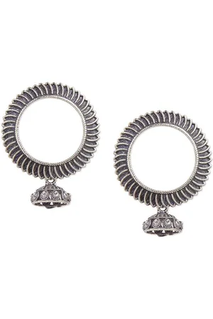 Binnis Wardrobe Silver-Toned Contemporary Drop Earrings