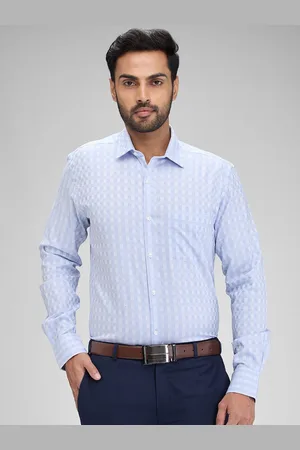 Park Avenue Men Slim Fit Opaque Checked Spread Collar Formal Shirt