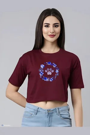Elibolz Women Colourblocked Drop-Shoulder Sleeves Pockets T-shirt
