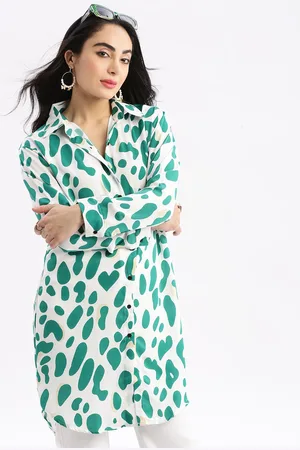 SHOWOFF Women Comfort Slim Fit Opaque Printed Casual Shirt