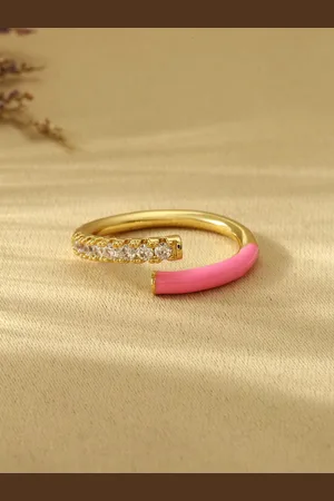 Salty Stone Studded Delicate Delight Finger Ring