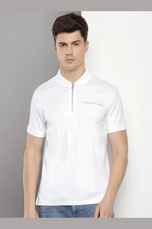 Calvin Klein Cotton Polo Collar Short Sleeves Pockets Casual T-shirt