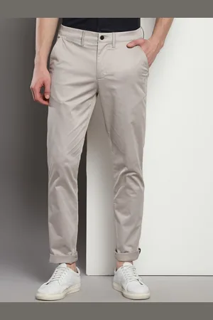 Calvin Klein Men Mid-Rise Slim Fit Organic Cotton Chinos Trousers