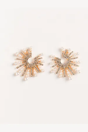 Theater Contemporary Rhinestone Studs Earrings
