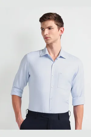 Arrow Classic Spread Collar Long Sleeves Regular Fit Self Design Textured Formal Shirt