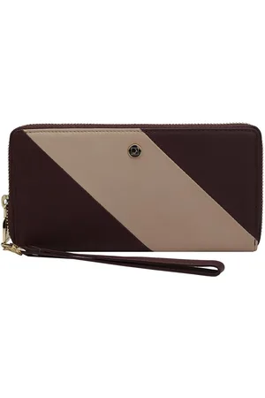 Da Milano Women Colourblocked Leather Zip Around Wallet