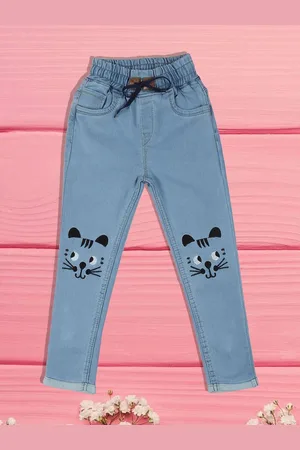 A-Okay Boys Slim Fit High-Rise Low Distress Embroidered Jeans