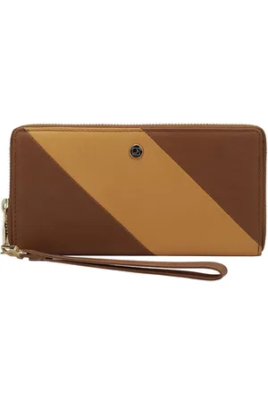 Da Milano Women Colourblocked Leather Zip Around Wallet
